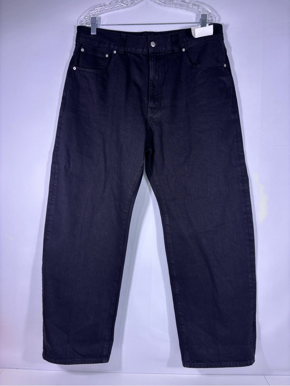 NWT Madewell The Balloon Jean Black High Rise Barrel Leg Size 32
